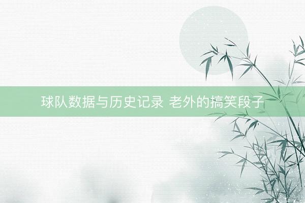 球队数据与历史记录 老外的搞笑段子