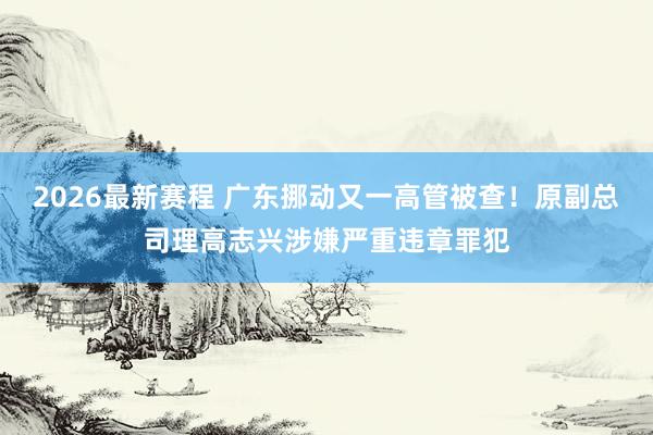 2026最新赛程 广东挪动又一高管被查!原副总司理高志兴涉嫌严重违章罪犯